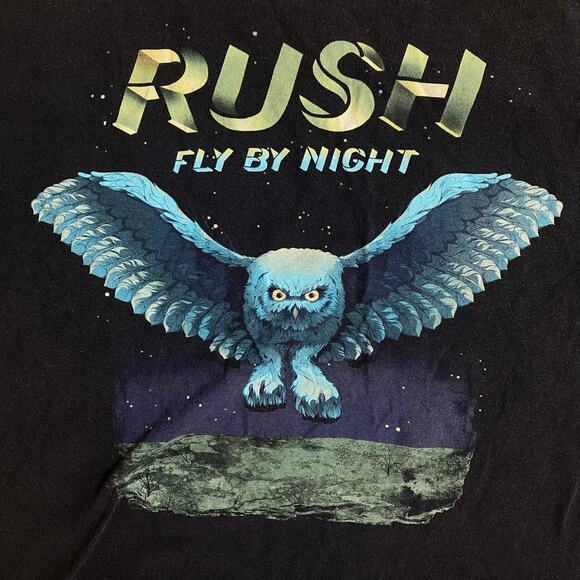 Rush Band Shirt Fly By Night Owl Large Prog Rock - Picture 2 of 2